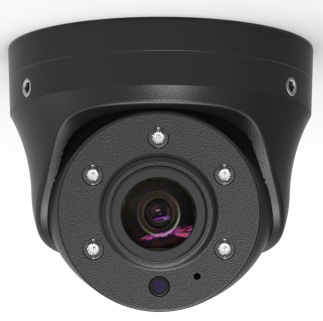 1080P IR dome vehicle camera mounted beside side mirror on a yellow public bus, used for blind spot monitoring and rear side visibility